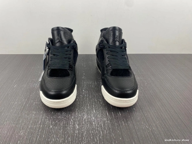 Rep Black Retro Hair Pony 819139-010 Jordan 4 0713